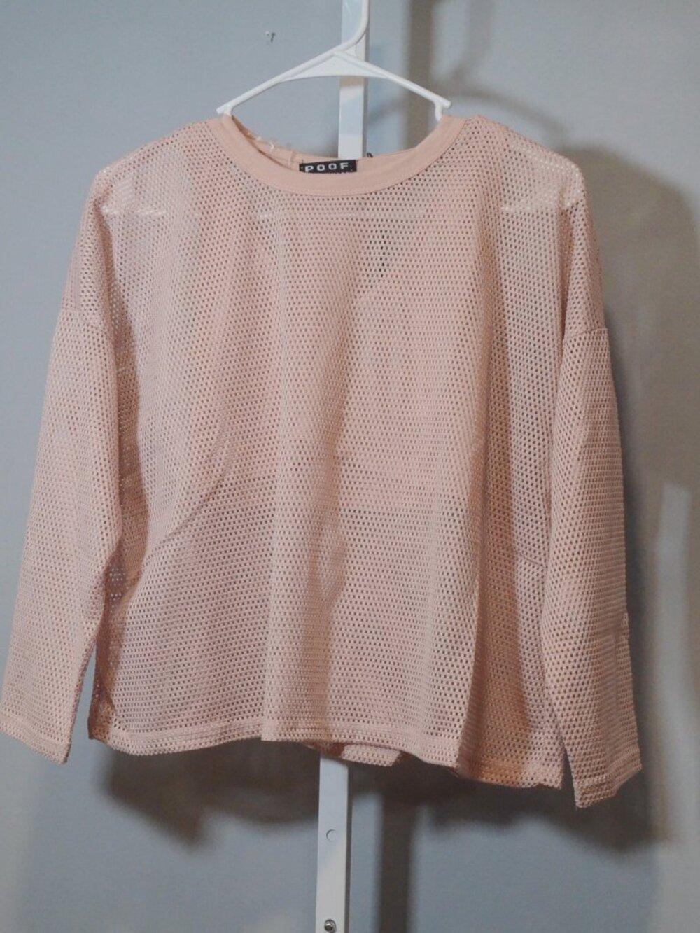 NWT POOF Women's Size‎ M Cropped Mesh Pullover Cover-up